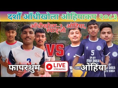 Ohiya Vs Faparthum Deurali || Volleyball Live.....