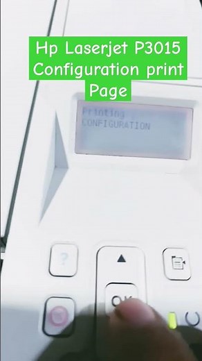 Hp Laserjet P3015 Configuration Print Page #foryou #viralvideo #hpprinter #printer #printerservice