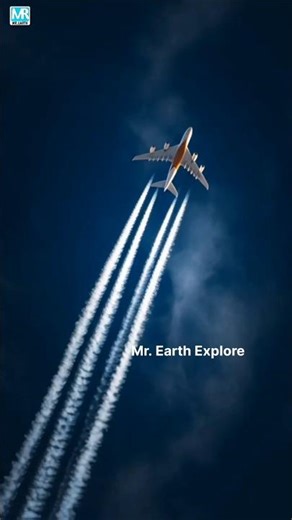 “Plane के पीछे बनने वाली लाइनें… Chemtrails या Science?” #facts #shortvideo