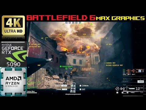 [4K] Battlefield 6 - RTX 5090 Ryzen 9950x3D - MAX GRAPHICS [BENCHMARKS] #gaming #battlefield #bf6
