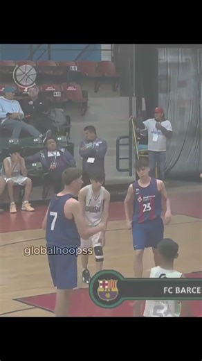 Why did both teams give him a handshake?? 🤣 #basketball