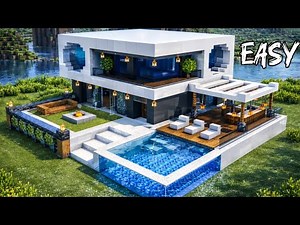 Minecraft: Modern Luxury House with Pool | Simple Build Guide