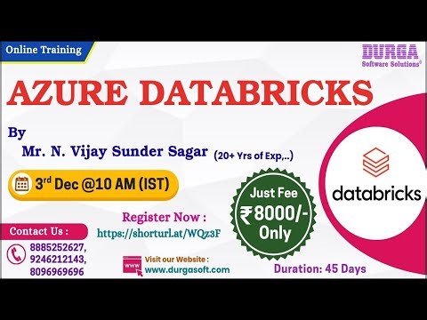 AZURE DATABRICKS Online Training @ DURGASOFT