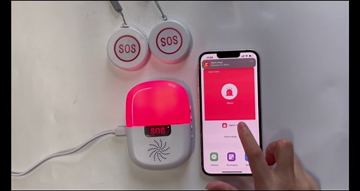 WiFi Smart Wireless Caregiver Pager Call Button Emergency Alert System Life Alert Button for Elderly Patient Senior Disabled,Pregnant Fall Alert Devices Panic Button 1 Receiver 2 SOS Emergency Button