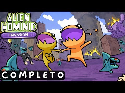 ALIEN HOMINID INVASION - COMPLETO |👽Destruição, Tiros e Loucura Alien!