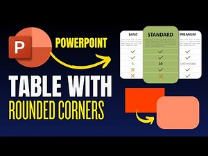 PowerPoint Table With Rounded Corners