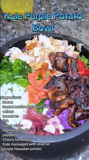 The Kale salad with Purple Potato #shorts