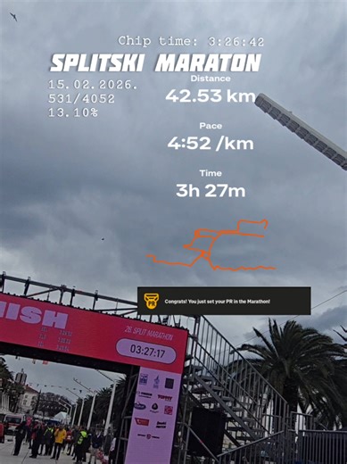Splitski maraton, pb 3:26 #trčanje #running #run #marathon #split