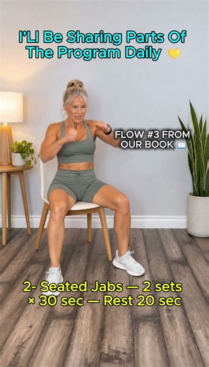 Morning Chair Tai Chi🔥3 simple moves for 60+💛Full 28-day program in my book below👇in the comments