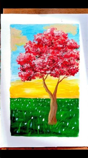 Piece of heaven ✨✨✨ #drawing #acrylicscenery #method #shorts