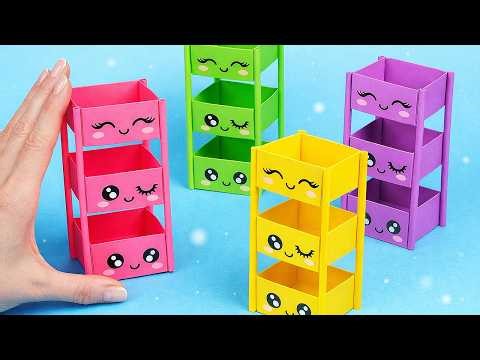 How to Make a Mini Origami Organizer | Cute Paper Shelf Tutorial