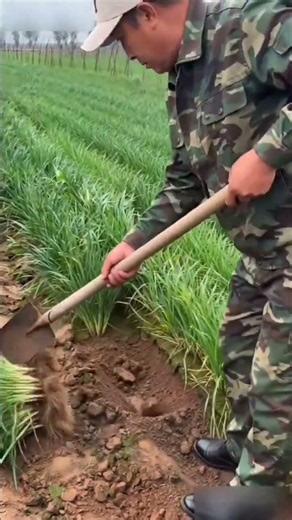 ​🌱🔧 Long-Handled Pointed Spade for Precision Green Shoot Harvesting