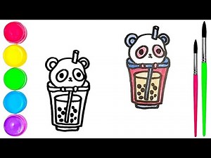 How To Draw cute Juice Drawing, Painting & water Coloring For Kids and Toddlers_🌈🎨