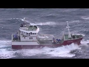 Ship's in Rough Sea.