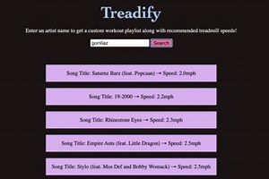 Treadify Playlist Generator