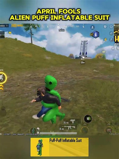 PUBG Mobile April Fools Alien Puff Inflatable Suit #pubgmobile #pubgmobilefunny #pubgm
