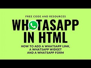 WhatsApp HTML code for website