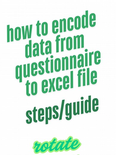 Data Encoding in Excel for Research Papers