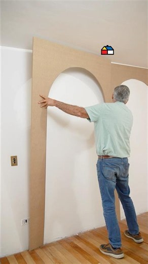 I transformed my boring wall with an MDF arch