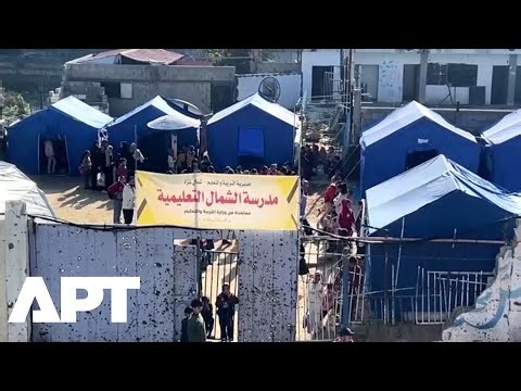 Gaza Children Return to Classes in Tents Near Military ‘Yellow Line’ | APT