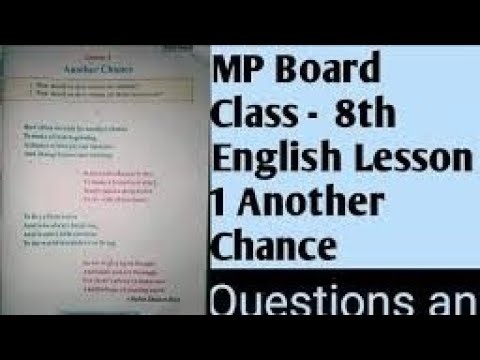 Class -8 Lesson-1 [another chance] #mpboard #adgrade_abhyas_pustika #class8english #govtschool