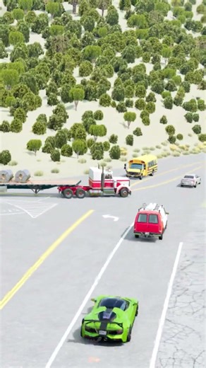 Realistic Highway Car Crashes #204 - BeamNG Drive