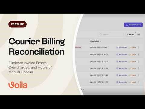 Reconcile Shipping Invoices in Minutes with Voila