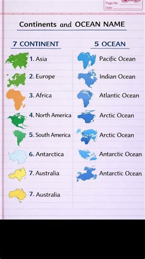 7 Continents & 5 Oceans in 1 minute!