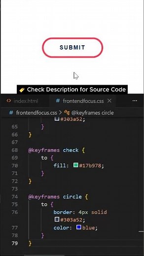 🔥 Interactive Submit Button with Click Effect | HTML CSS Micro-Interaction #Shorts