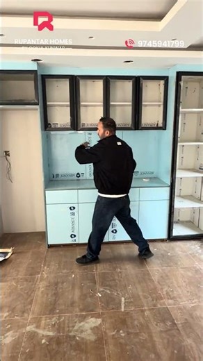 The kitchen transformation at Matathirtha includes a well-planned modular setup