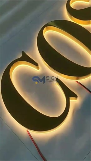 Stunning 3D Metal Backlit Sign Reveal ✨ | High-End Signage Design