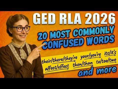 GED RLA 2026 | 20 Most Commonly Misused Words | 95% Get These Wrong