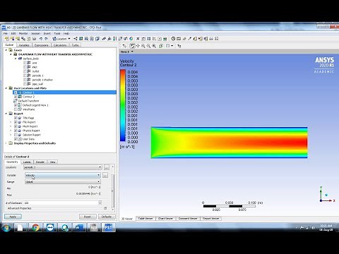 2D AxiSymmetric Laminar Flow with Heat Transfer ANSYS FLUENT