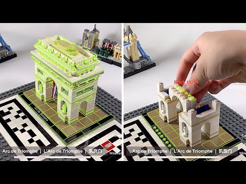 Augmented Reality for LEGO® Construction with iPhone® - LEGO Arc de Triomphe Speed Build with AR