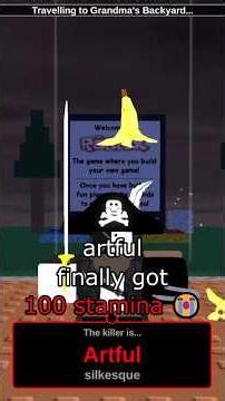 Artful got 100 STAMINA?! || die of death #dieofdeath #dod #roblox #forsaken