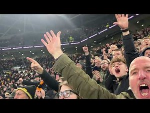 Wolves Fans & Players at Final Whistle EVERTON 1-1 WOLVES