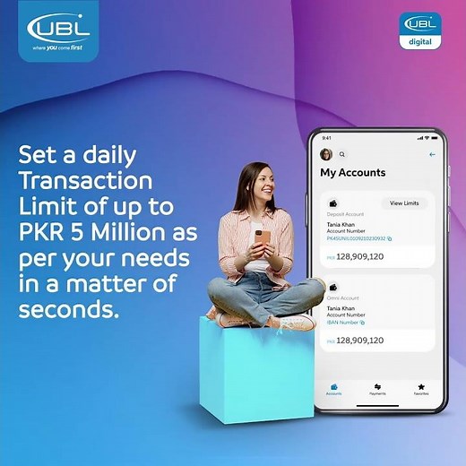UBL Digital Online Banking - Daily Transaction Limit