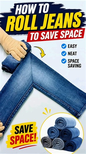 How to Roll Jeans to Save Space | Easy Storage Hacks