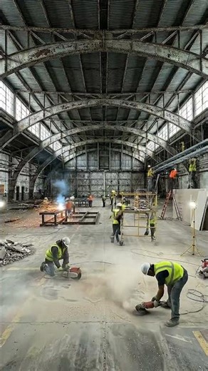 This $10M hangar was completely destroyed, now look at it #transformation #satisfying