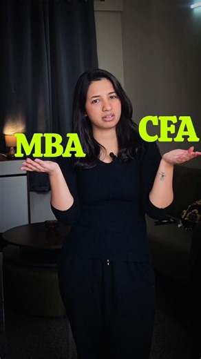 Nisha Sharma on Instagram: "Got sooo many DMs on this, so here’s the CFA vs MBA breakdown. If it helps someone you know, send it their way! [Cfa vs mba, equity research careers, portfolio management roles, investment banking jobs India, consulting career path, finance careers for college students, what to do in college for finance roles, freshers in finance roadmap, breaking into investment banking, CFA jobs India, MBA finance careers, finance roles explained, careers in asset management, career