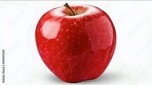 Red apple half isolated png. Apple half on transparent background. PNG format. Red apple slice with no background. Full depth of field HD Video 4K Clip
