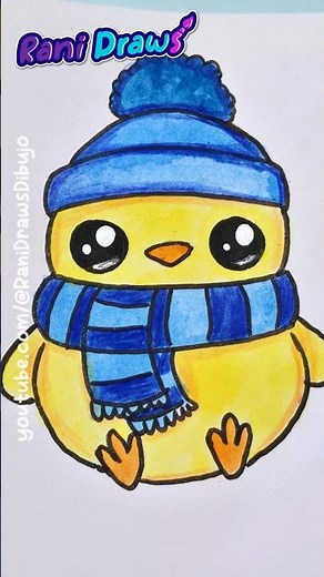 Pollo cute y fácil 🐔💛 | Dibujo rápido aesthetic #shorts #dibujoscreativos #ideasdedibujo