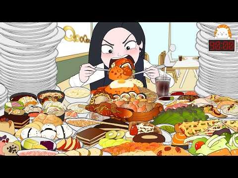 All-You-Can-Eat Buffet Full Menu Mukbang Challenge