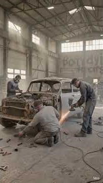 Restoring a 1950s four-door sedan...👍 #automobile #restoration