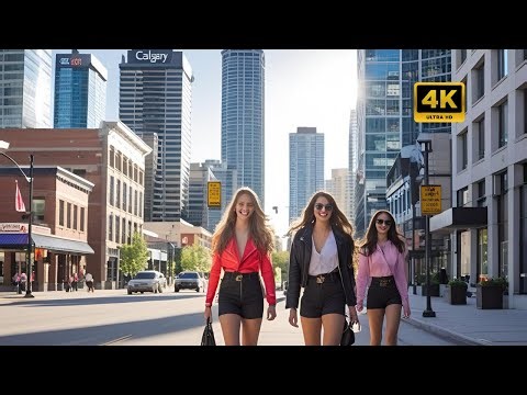 🎥 Calgary Walking Tour 2025 🇨🇦 | Alberta’s Vibrant Downtown in 4K