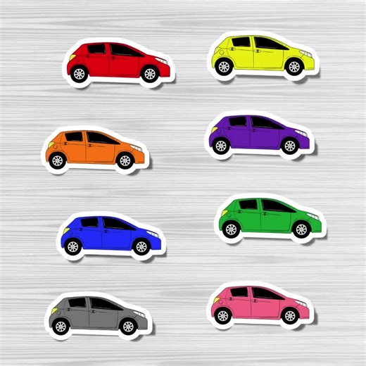 Toddler Car Color Match Game: Printable Montessori Activity (PDF Download) - Etsy