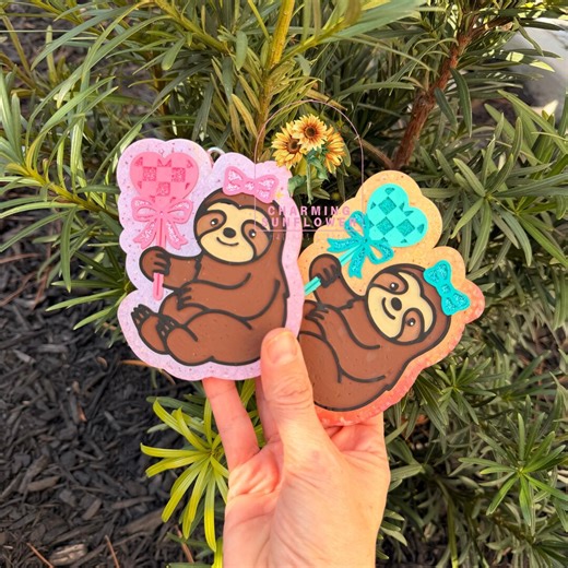 Valentine Sloth Car Freshie - Etsy