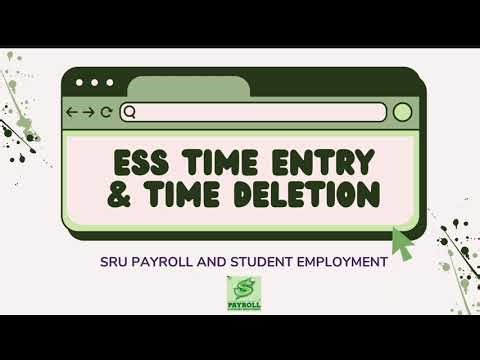 ESS Time Entry & Deletion for End Users