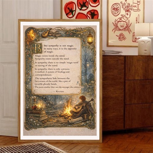 Kingkiller Chronicle Inspired Art, Books Art, Kvothe Name of the Wind - Etsy