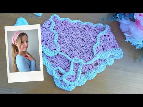 CROCHET EASY BANDANA FOR BEGINNERS | How To Crochet Cottage Inspired Bandana Tutorial DIY & Pattern